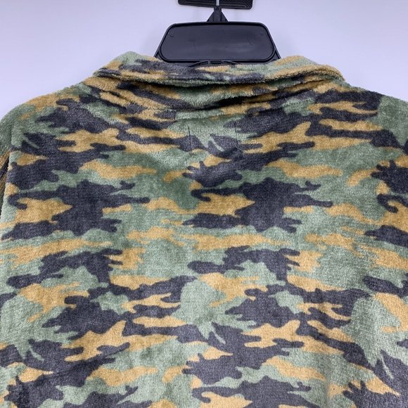 Urban Outfitters Sweater Angela Camo Crop Fleece 1/4 Zip Pullover - Picture 7 of 10
